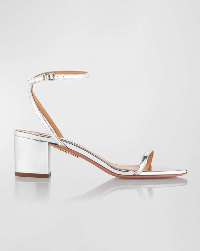 Olie Metallic Ankle-Strap Sandals